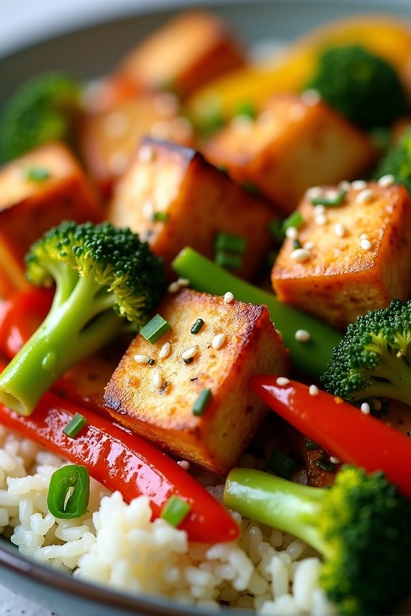 crispy tofu with vegetables