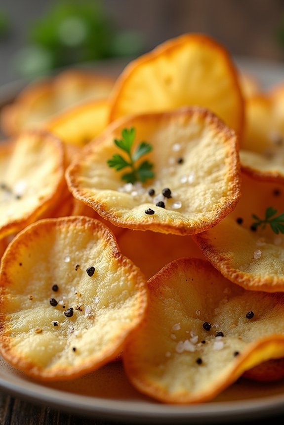 crispy truffle oil chips