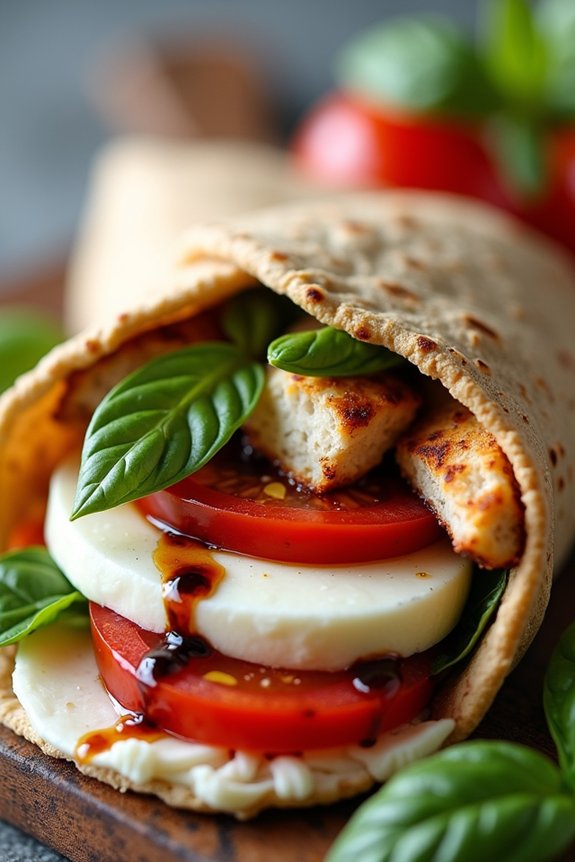 delicious air fried chicken wraps
