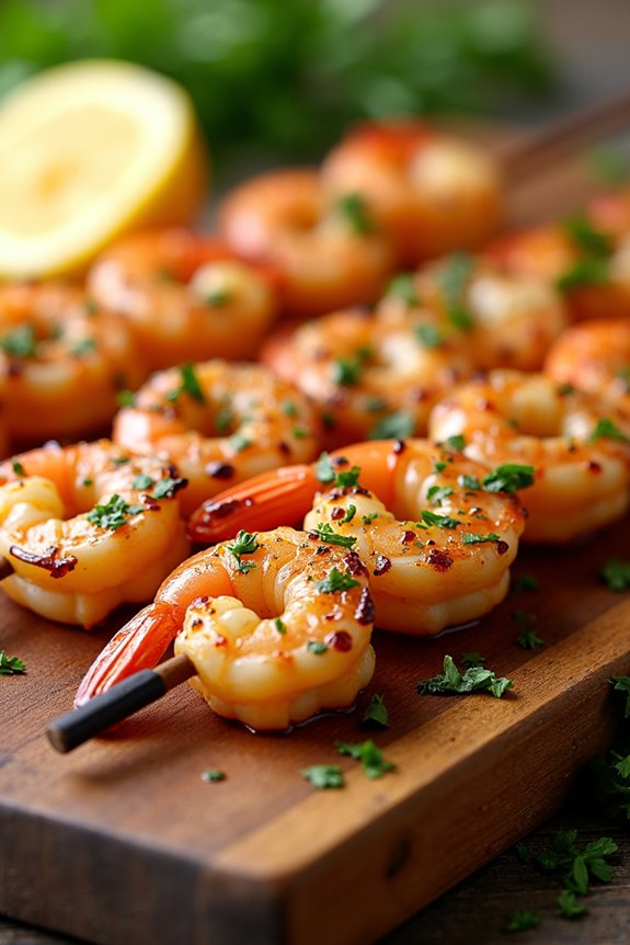 garlic herb shrimp skewers