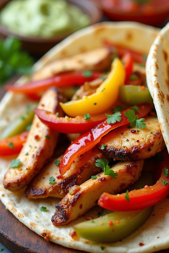 healthy air fryer fajitas