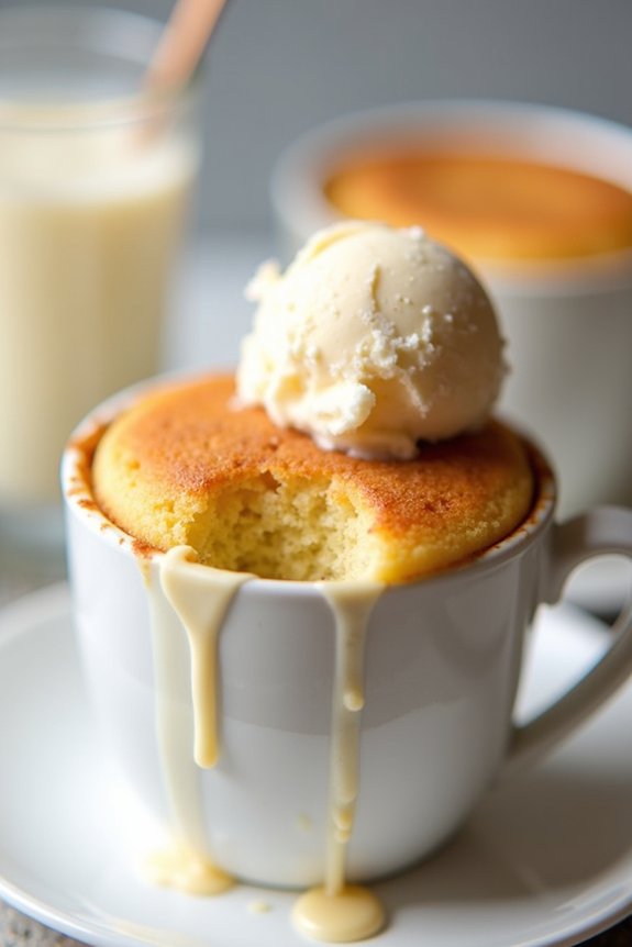healthy vanilla bean mug cake