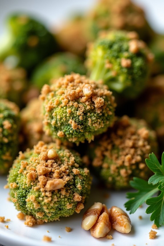 nutty air fryer broccoli bites