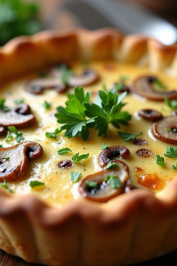 air fryer mushroom quiche