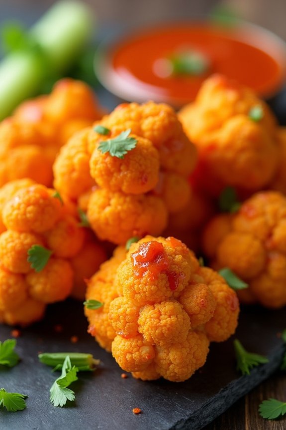 crispy air fried cauliflower bites