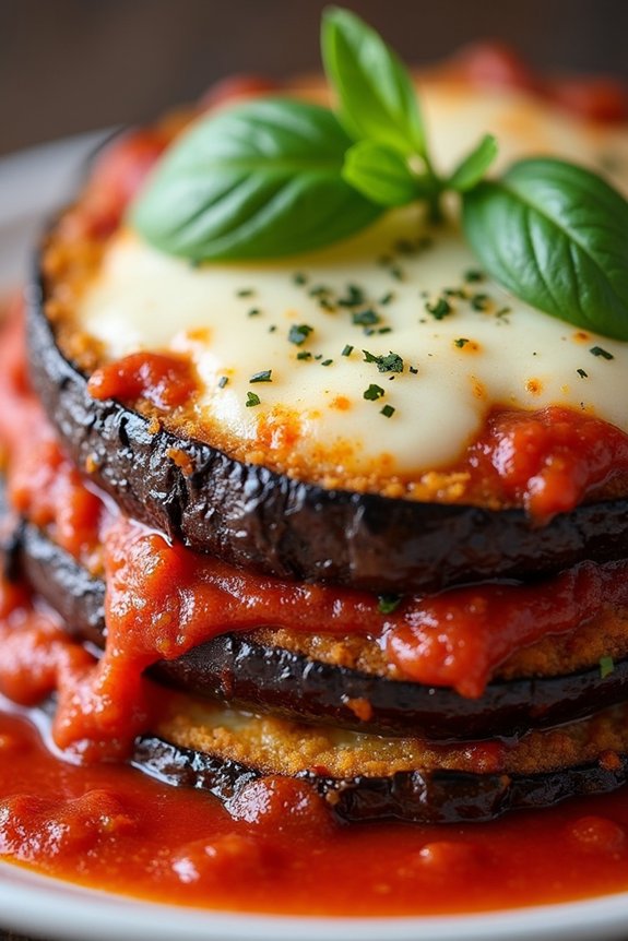 crispy air fried eggplant parmesan