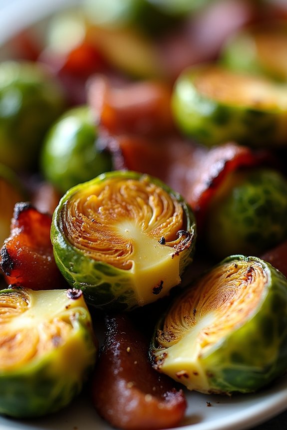 crispy brussels sprouts with bacon