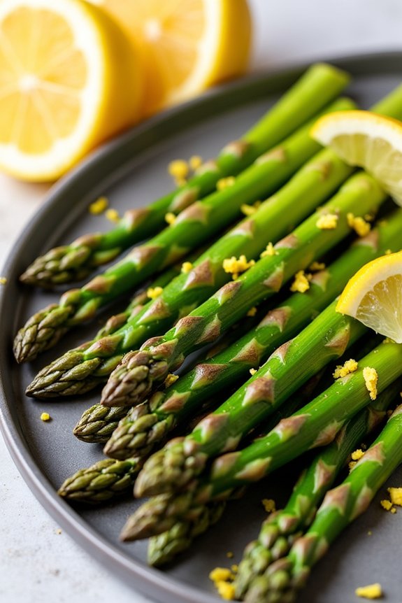 crispy lemon zest asparagus