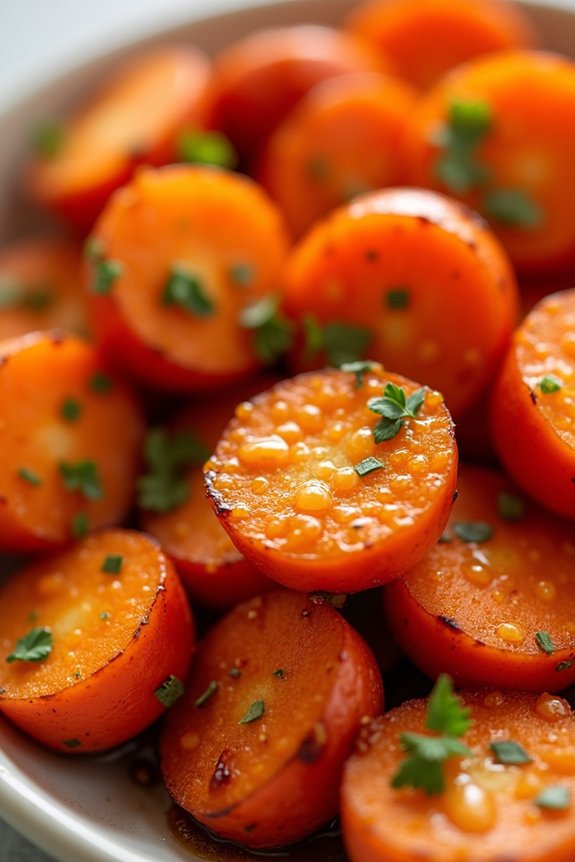 maple glazed air fryer carrots