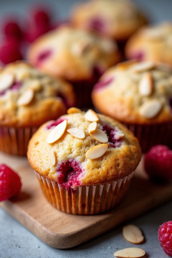 raspberry almond air fryer muffins