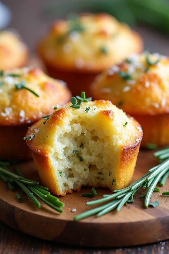 savory herb air fryer muffins