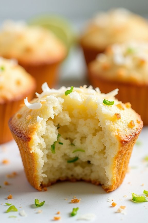 tropical coconut lime muffins