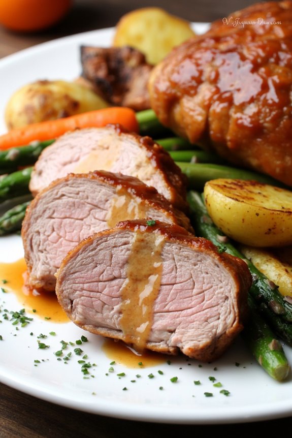 air fried orange glazed duck