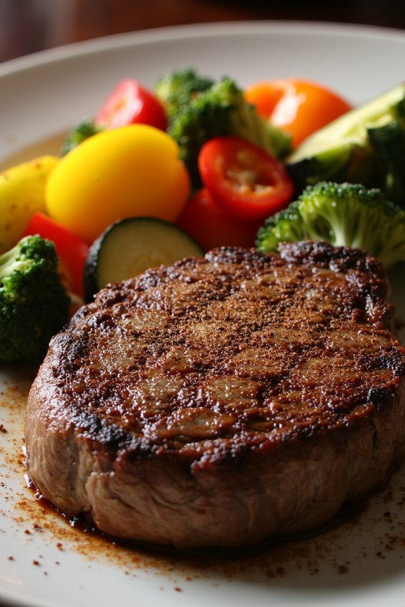 air fryer steak and veggies