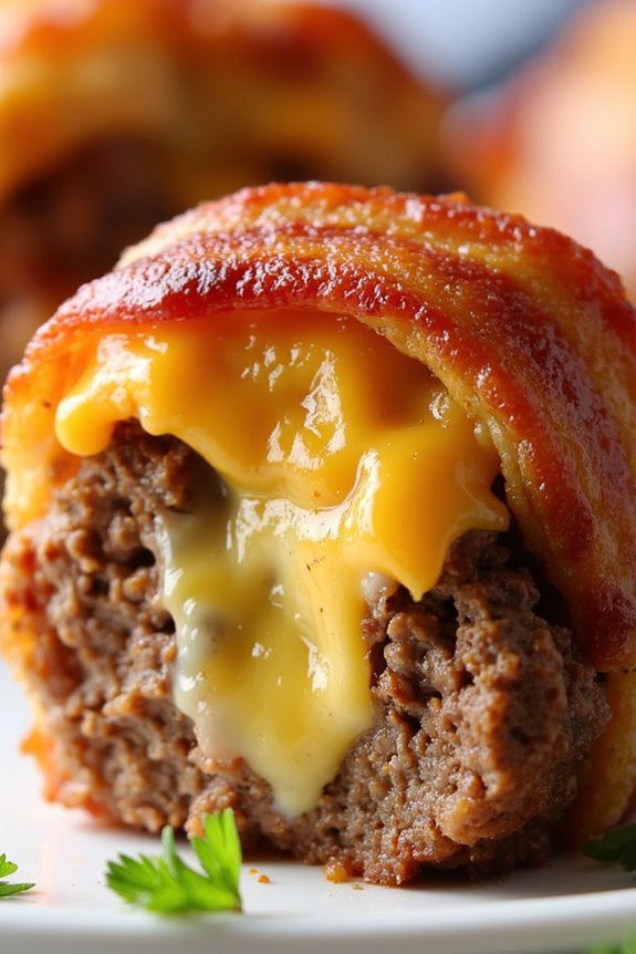 bacon wrapped cheesy meatloaf delight