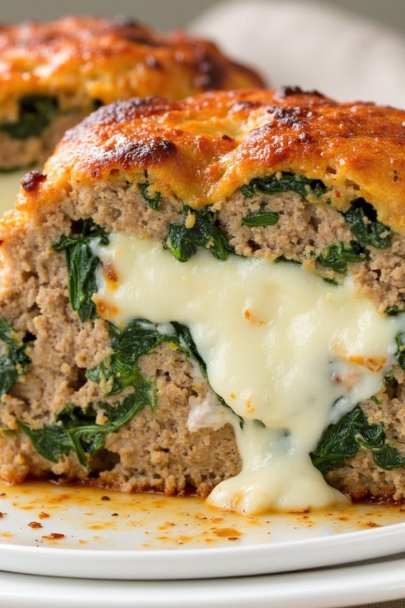 cheesy spinach turkey meatloaf recipe