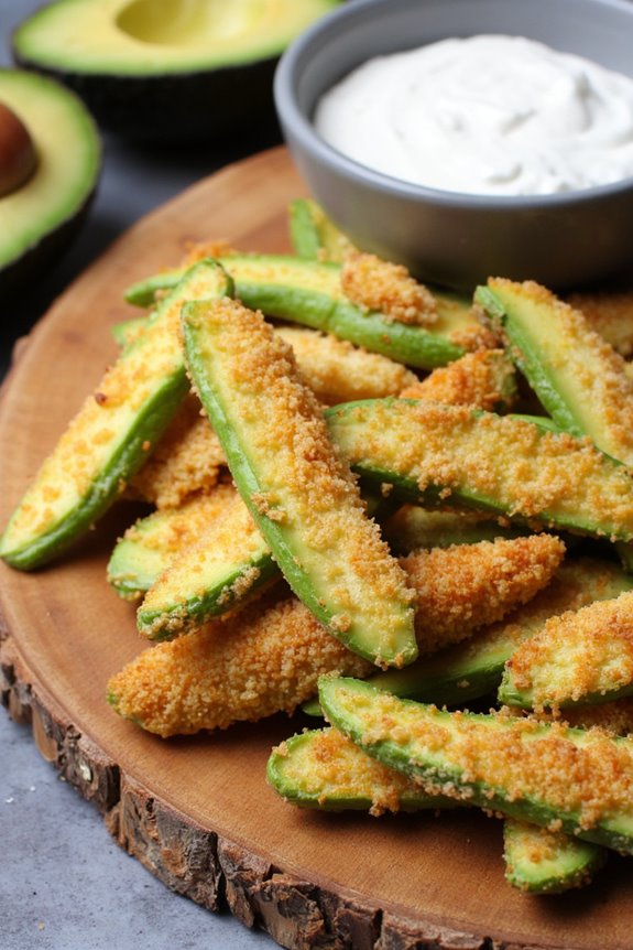 crispy air fried avocado fries