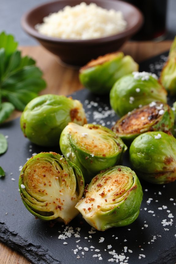 crispy air fried brussels sprouts