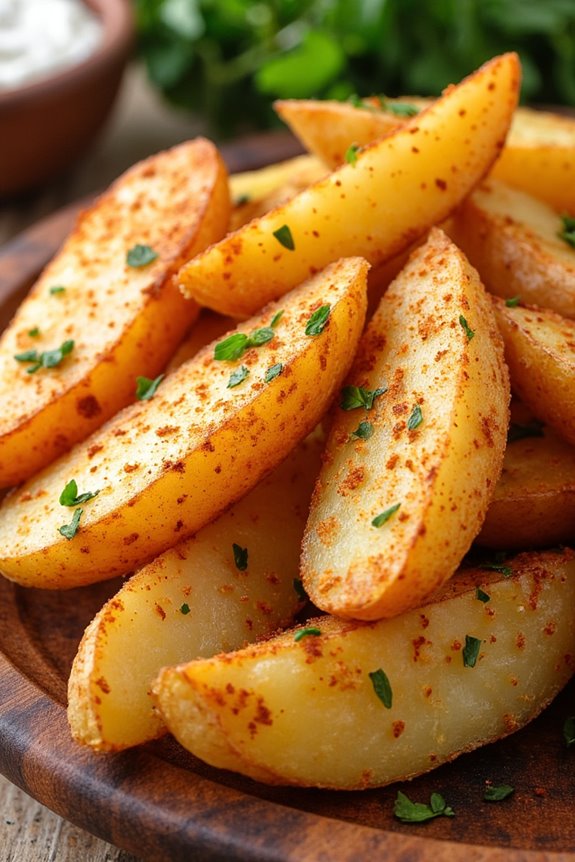 crispy air fryer potato wedges