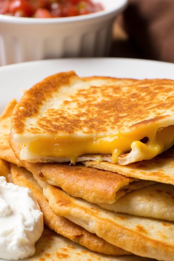 crispy cheese quesadillas recipe