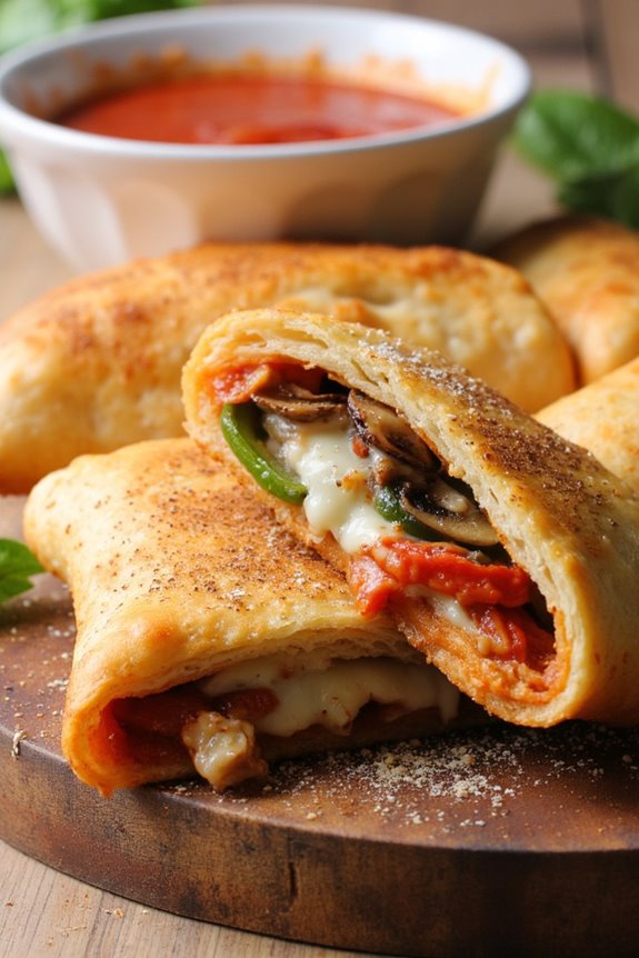 crispy customizable pizza pockets