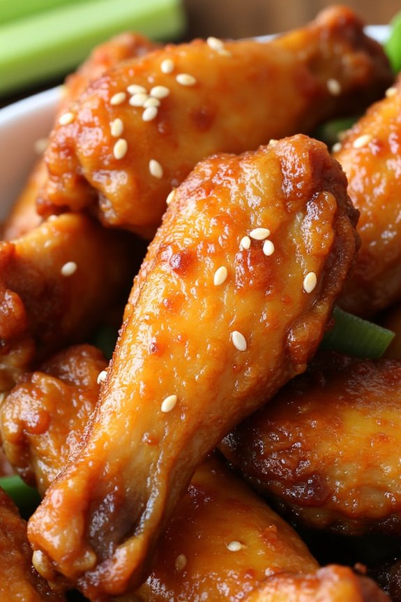 crispy honey glazed chicken wings