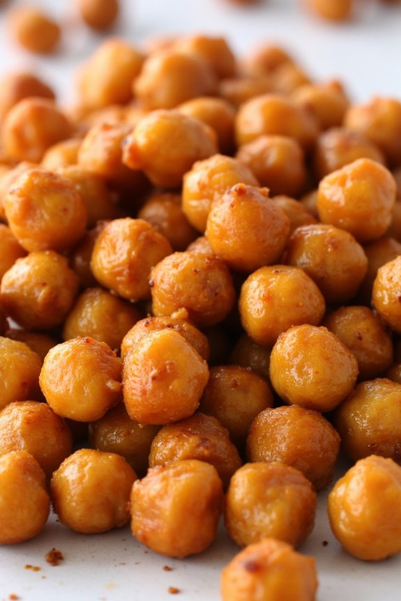 crispy honey spiced chickpea snack