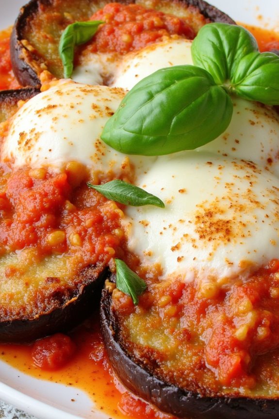 crispy keto eggplant parmesan
