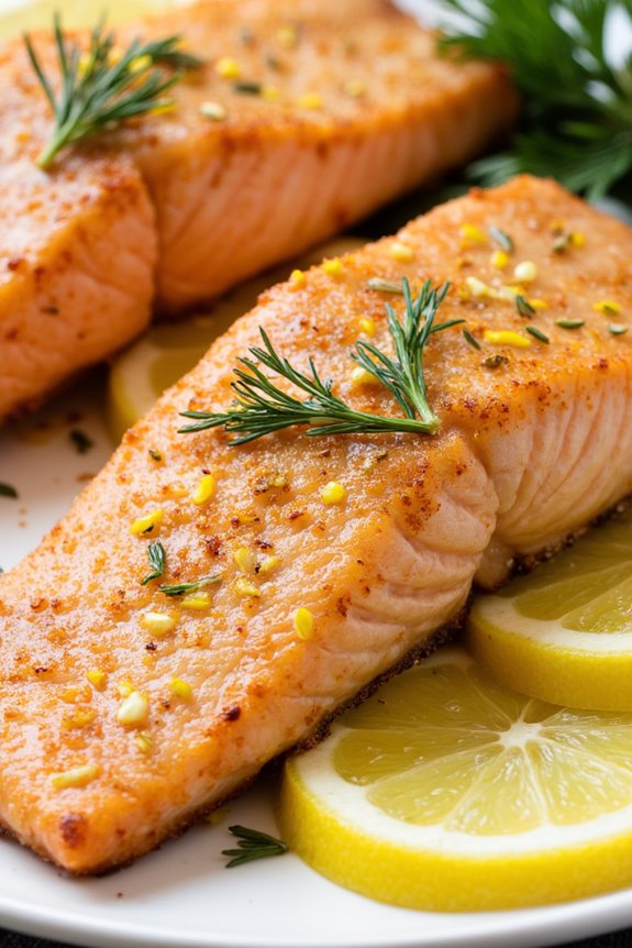 crispy lemon dill salmon