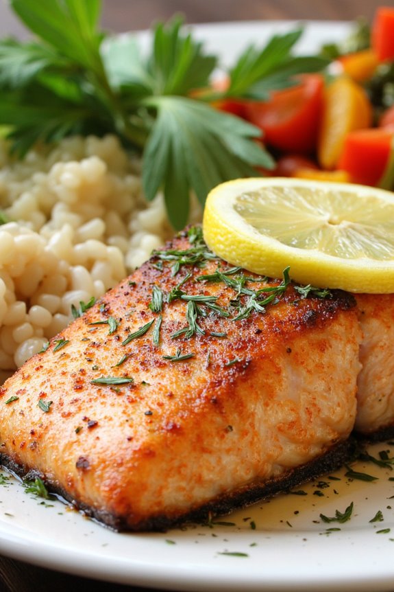 crispy lemon herb air fryer salmon