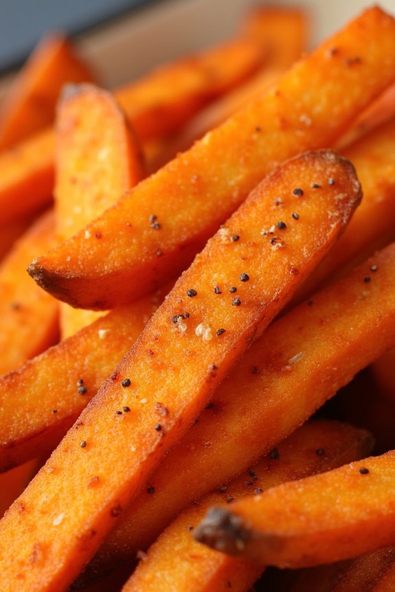 crispy spicy sweet potato fries