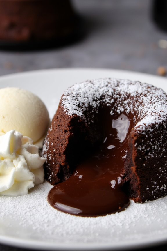 decadent molten chocolate dessert
