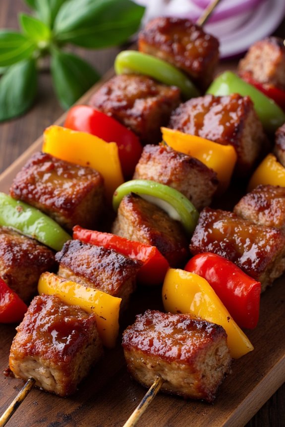 delicious teriyaki pork skewers
