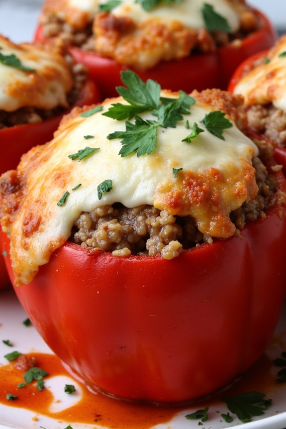 healthy air fryer stuffed peppers