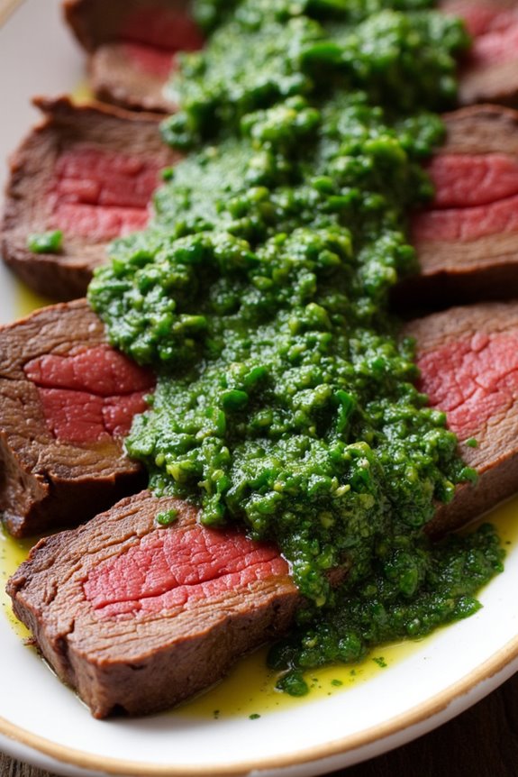 herbaceous steak with chimichurri