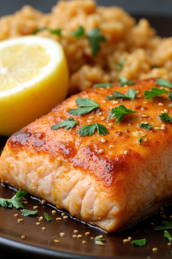 honey mustard glazed salmon