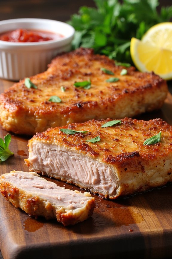 juicy air fried pork chops