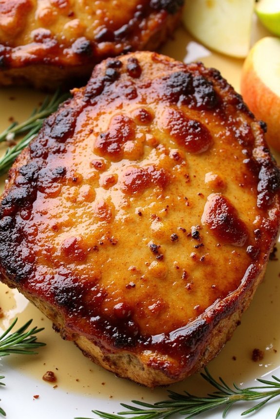 maple glazed air fryer pork