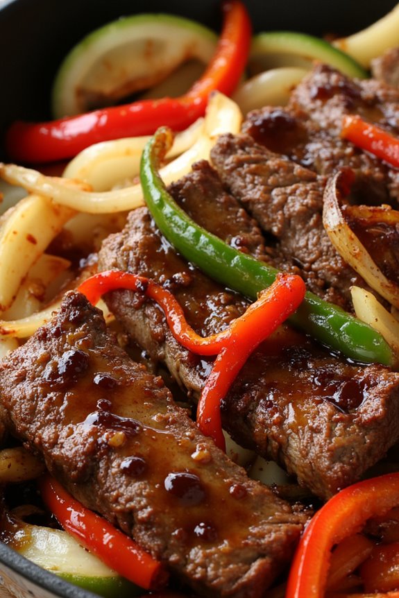 quick garlic pepper steak