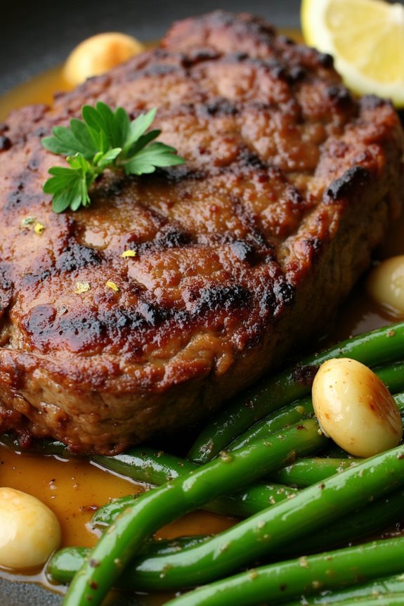 restaurant quality ribeye dinner