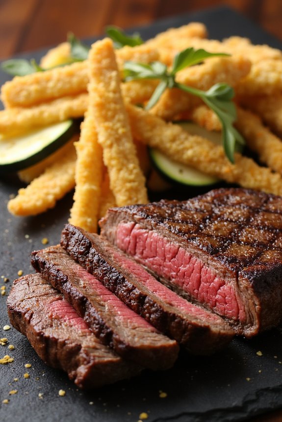 restaurant quality steak and fries