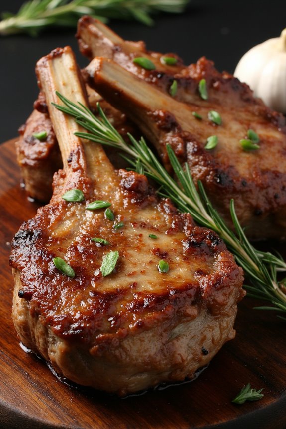 rosemary garlic air fried lamb