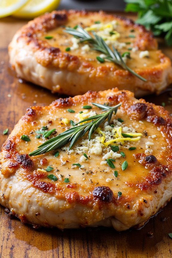 savory herb seasoned pork chops