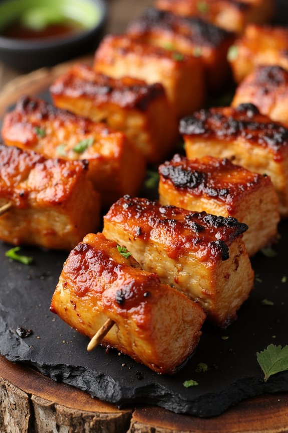 sweet and spicy skewers