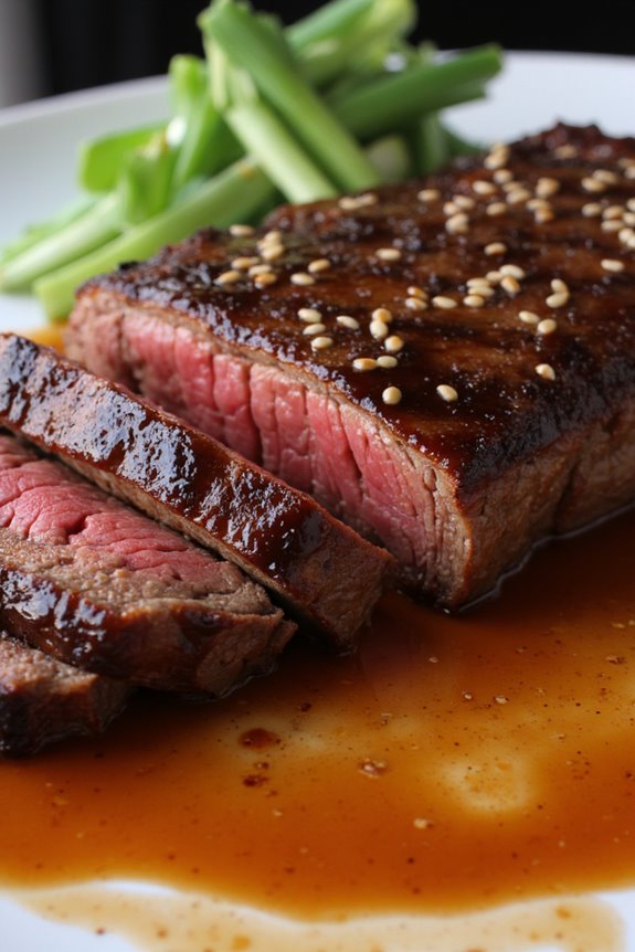 teriyaki marinated air fried steak