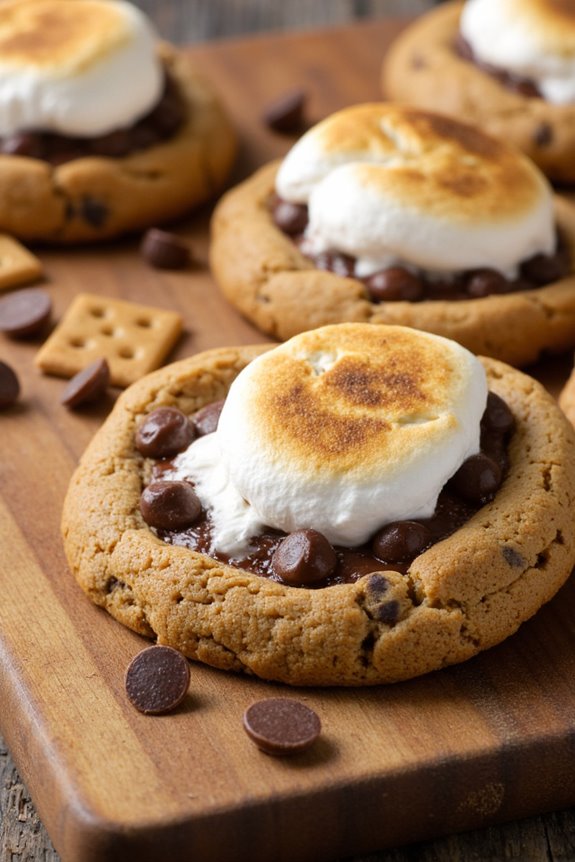 air fryer s mores cookies