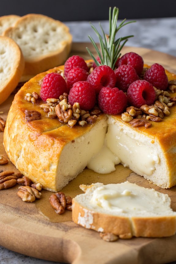 baked brie with raspberries
