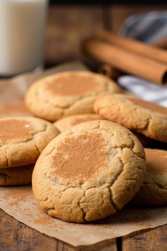 chewy cinnamon coated snickerdoodles