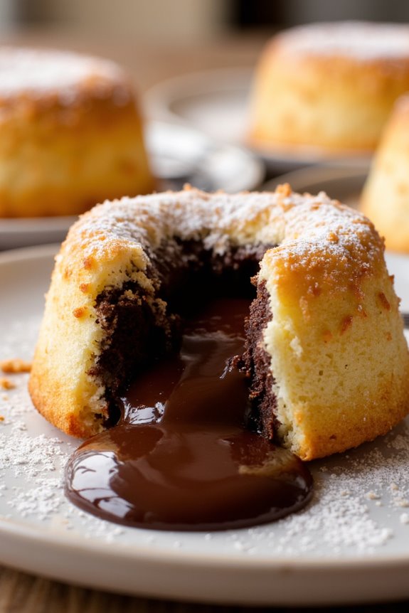 coconut chocolate lava cakes
