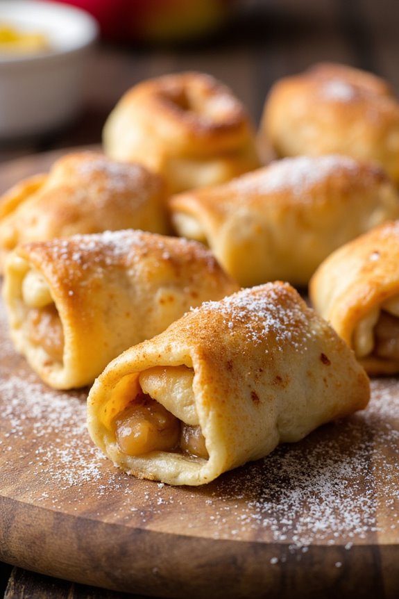 crispy apple pie roll ups